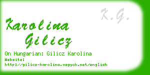 karolina gilicz business card
